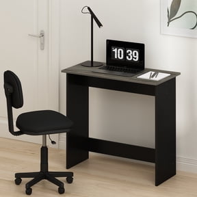 Furinno Simplistic Parsons Study Table, French Oak Grey/Black
