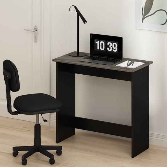 Furinno Simplistic Parsons Study Table, French Oak Grey/Black
