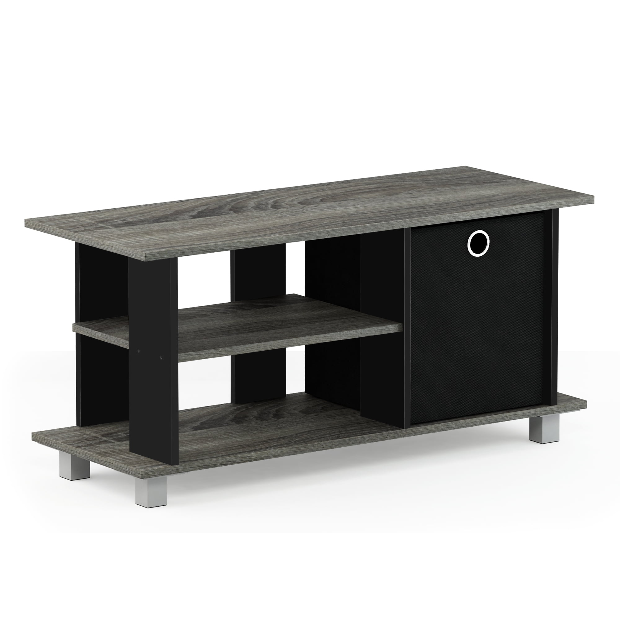 Furinno Simplistic Television Stands for TV Entertainment Center with Bin, Multiple Colors