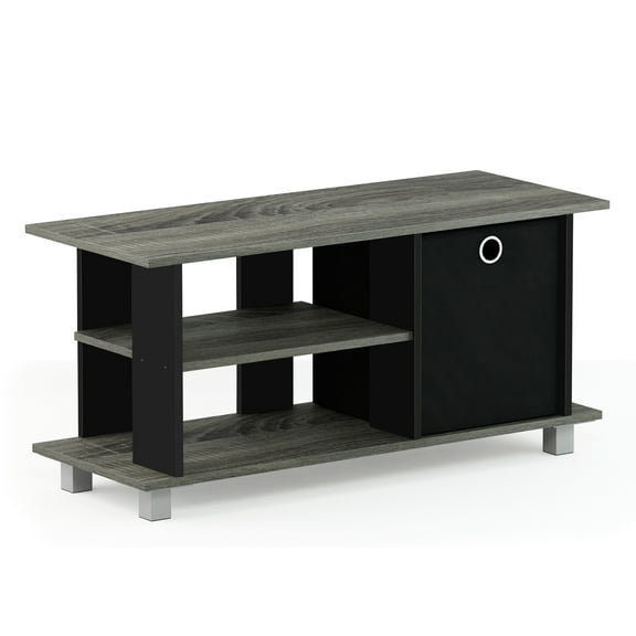 Furinno Simplistic TV Entertainment Center with Bin, Multiple Colors
