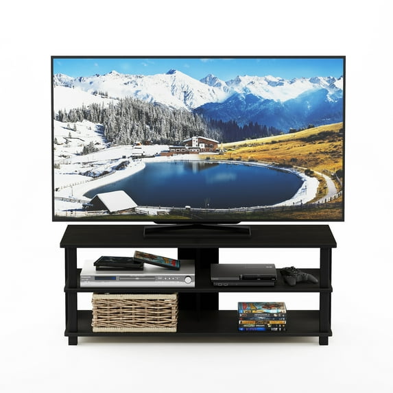 Furinno Sully 3 - Tier TV Stand for TV up to 50 , Espresso / Black, 17077EX / BK
