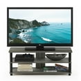 thumbnail image 1 of Furinno Sully 3-Tier TV Stand for TV up to 50 , French Oak Grey/Black, 17077GYW/BK, 1 of 5