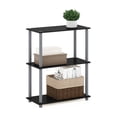thumbnail image 1 of Furinno Turn-N-Tube Toolless Assembly Storage Shelves, 3-Tier Black Book Shelf, Open Storage Booshelf, for Organization and Storage, Living Room, Home Office, Bedroom, Classic Black, 1 of 4