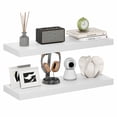 thumbnail image 1 of Furinno TANNA Floating Shelves for Wall Set of 2, 12 x 35 Wall Shelf, Wall Mounted Floating Shelf with Invisible Bracket, 2-in Thick Shelf, for Bathroom, Living Room, Bedroom, Home Office, White, 1 of 4