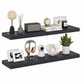 thumbnail image 1 of Furinno TANNA Set of 2 12x47 2" Thick Wall Shelf Invisible Bracket Americano, 1 of 4