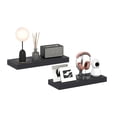 thumbnail image 1 of Furinno TANNA Set of 2 9x24 2" Thick Wall Shelf Invisible Bracket Americano, 1 of 4