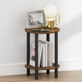 thumbnail image 1 of Furinno TURN-N-TUBE 2-Tier Round Tall Narrow Open Shelf Nightstand Amber Pine, 1 of 4