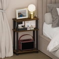 thumbnail image 1 of Furinno TURN-N-TUBE 3-Tier Rectangular Narrow Nightstand Amber Pine, 1 of 4