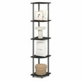 thumbnail image 1 of Furinno TURN-N-TUBE 5 Tier Corner Shelf, Corner Bookshelf, Display Shelf for Living Room, Bedroom, Plain Black, 1 of 8
