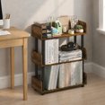 thumbnail image 1 of Furinno TURN-N-TUBE Book Shelf, 3-Tier Bookshelf, Bookcases, Storage Shelves with Rounded Corner Top Edges, 9.2 x 23.6 x 29.6, for Organization and Storage, Living Room, Home Office, Amber Pine, 1 of 5