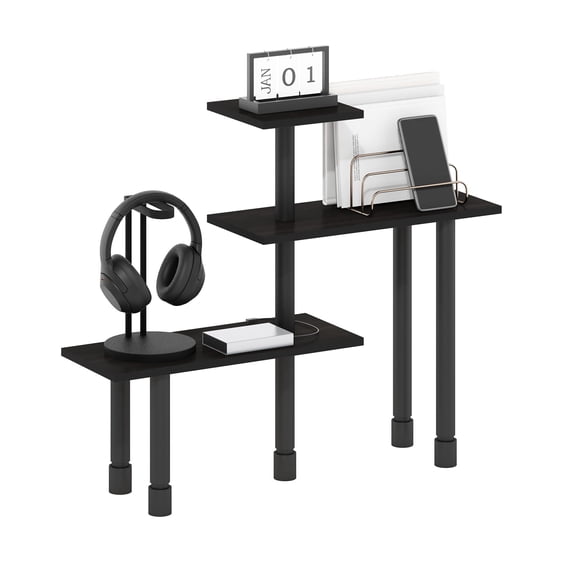 Furinno TURN-N-TUBE 3-Tier AdJUSTable Countertop Corner Organizer Espresso