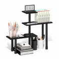 thumbnail image 1 of Furinno TURN-N-TUBE Desk Organizers and Accessories, 3-Tier Desktop Organizer, Adjustable Desk Shelf, for Home Office, Study Room, Dorm Room, Organizers and Storage, Espresso, 1 of 4