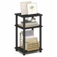 thumbnail image 1 of Furinno TURN-N-TUBE 3-Tier End Table Night Stand in Dark Americano, 1 of 8