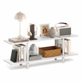 thumbnail image 1 of Furinno TURN-N-TUBE 2-Tier 47.2" Wide Toolless Book Shelf White, 1 of 5