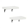 thumbnail image 1 of Furinno TANNA 15-Inch Wall Mounted Floating Display Shelves in White Set of 2, 1 of 6