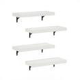thumbnail image 1 of Furinno Tanna 22-Inch Wall Mounted Floating Display Shelves in White Set of 4, 1 of 6
