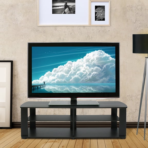 Furinno 11191BK THE Entertainment Center TV Stand, Black
