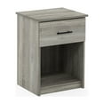 thumbnail image 1 of Furinno Tidur Nightstand with Handle with One Drawer, French Oak Grey, 1 of 5