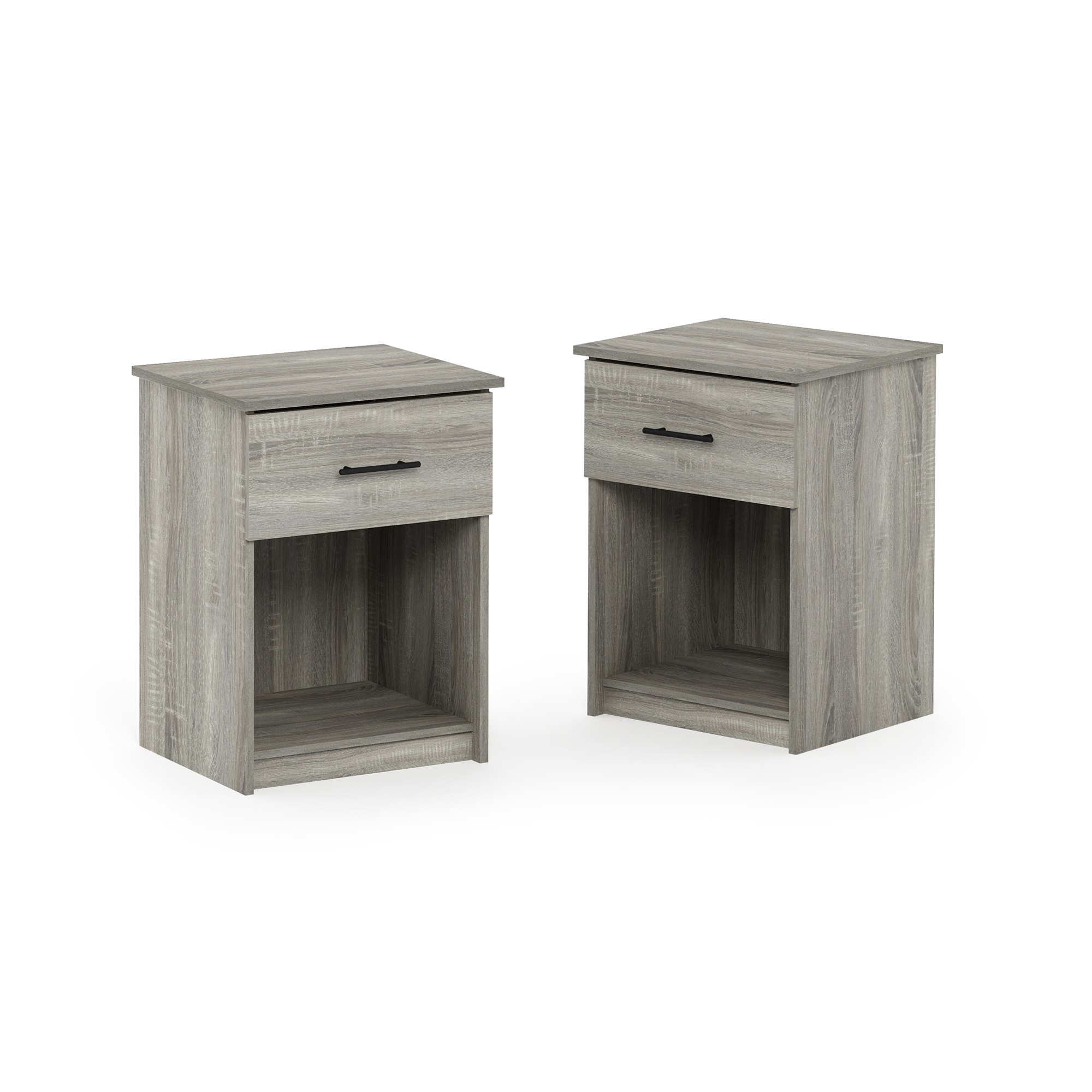 South Shore Versa 2 Drawer Nightstand, Gray Maple