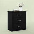 thumbnail image 1 of Furinno Tidur Simple Design 3-Drawer Dresser with Handle, Americano, 1 of 6