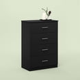 thumbnail image 1 of Furinno Tidur Simple Design 4-Drawer Dresser with Handle, Americano, 1 of 6