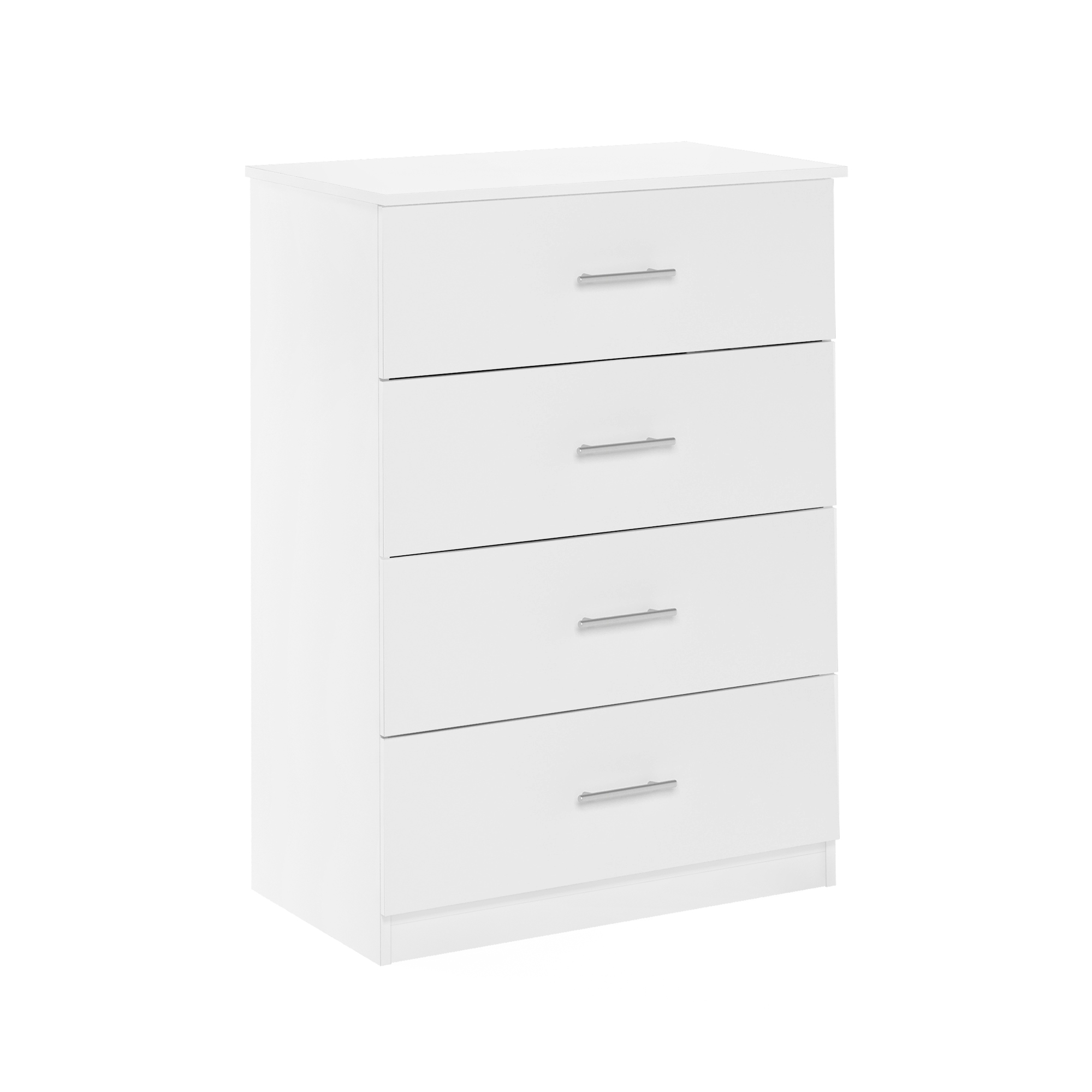 Mainstays Hillside 4Drawer Dresser, Soft White Finish