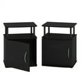 thumbnail image 1 of Furinno Tidur Utility Design Nightstand, Bedside Table, Black, Set of 2, 1 of 5