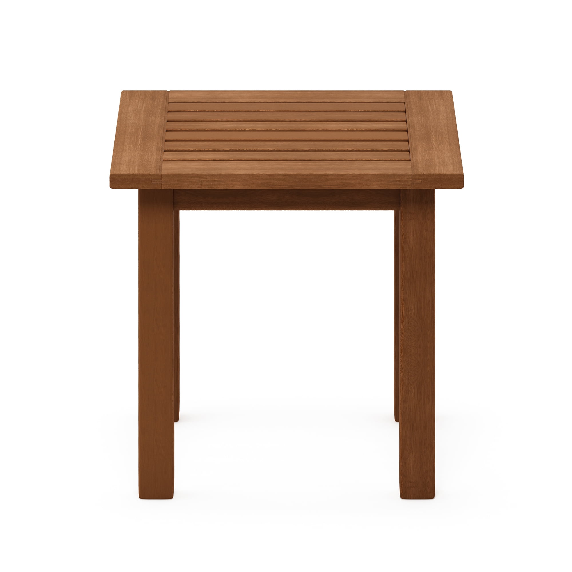 Furinno Tioman Hardwood End Table in Teak Oil
