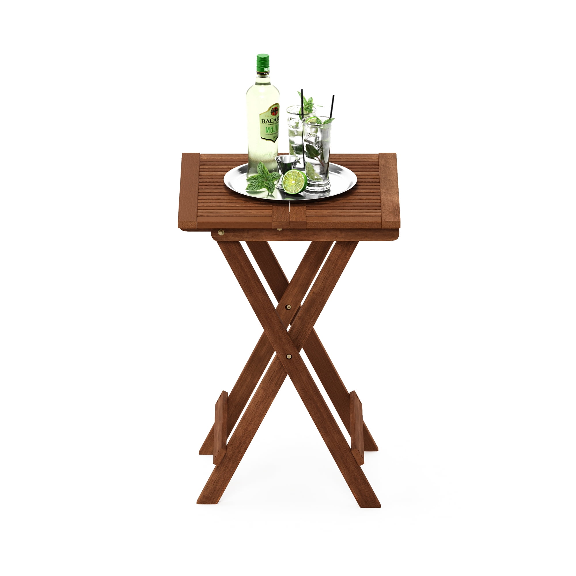 Furinno Tioman Hardwood Folding Table in Teak Oil - Walmart.com