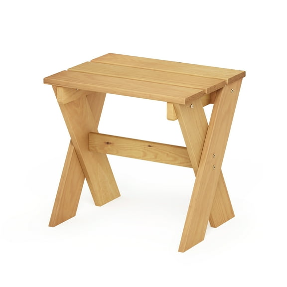 Furinno Tioman Outdoor Hardwood Side Table Flower Stand, Pine Wood