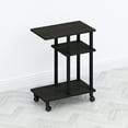 thumbnail image 1 of Furinno Tomi C-Shape End Table, Side Table with Wheels, for Couch & Sofa, Espresso/Black, 1 of 6