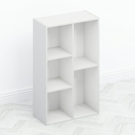 Furinno Tomi Organizer Bookcase, Bookshelf, 5-Cube, White