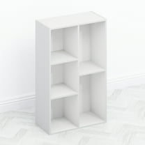 Furinno Tomi Organizer Bookcase, Bookshelf, 5-Cube, White