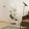 thumbnail image 1 of Furinno Tree Bookshelf 7-Tier Floor Standing Tree Bookcase with Bottom Shelf, White, 1 of 7
