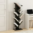 thumbnail image 1 of Furinno Tree Bookshelf 9-Tier Floor Standing Tree Bookcase, Black Espresso, 1 of 6
