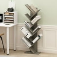 thumbnail image 1 of Furinno Tree Bookshelf 9-Tier Floor Standing Tree Bookcase, French Oak, 1 of 5