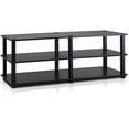 thumbnail image 1 of Furinno Tst No-tools 3-Tier Wide Shoe Storage Rack, Espresso/Black, 1 of 5