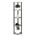 thumbnail image 1 of Furinno Turn-N-Tube 11.6"W x 11.6"D x 57.7"H 5-Shelf Decorative Shelves, Gray and Black, 1 of 8