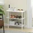 thumbnail image 1 of Furinno Turn-N-Tube 23-Inch 3-Tier Curved Freestanding Shoe Rack Storage Organizer, White/White, 1 of 6