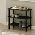 thumbnail image 1 of Furinno Turn-N-Tube 23-Inch 3-Tier Freestanding Shoe Rack Storage Organizer, Espresso/Black, 1 of 6