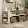 thumbnail image 1 of Furinno Turn-N-Tube 3-Tier Corner Display Rack Multipurpose Shelving Unit, White/White, 1 of 5