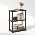 thumbnail image 1 of Furinno Turn-N-Tube 3-Tier Multipurpose Compact Display Rack, Shelving Unit, Bookcase, Dark Cherry, 1 of 6