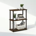 thumbnail image 1 of Furinno Turn-N-Tube 3-Tier Multipurpose Compact Display Rack, Shelving Unit, Bookcase, Walnut/Brown, 1 of 6