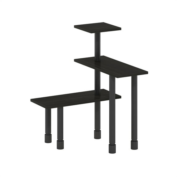 Furinno Turn-N-Tube 3-Tier Multipurpose Corner Countertop Espresso/Black