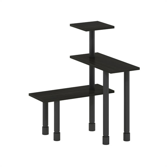 Furinno Turn-N-Tube 3-Tier Multipurpose Corner Countertop Espresso/Black