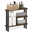 thumbnail image 1 of Furinno Turn-N-Tube 3-Tier Narrow Bathroom Storage Shelf, Toolless Assembly Rustic Oak Storage Rack, Space Saving Shelf, for Bathroom, Living Room, Entryway, Amber Oak, 1 of 4