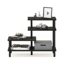 Furinno Turn-N-Tube 3-Tier Side Display Rack, Espresso/Black