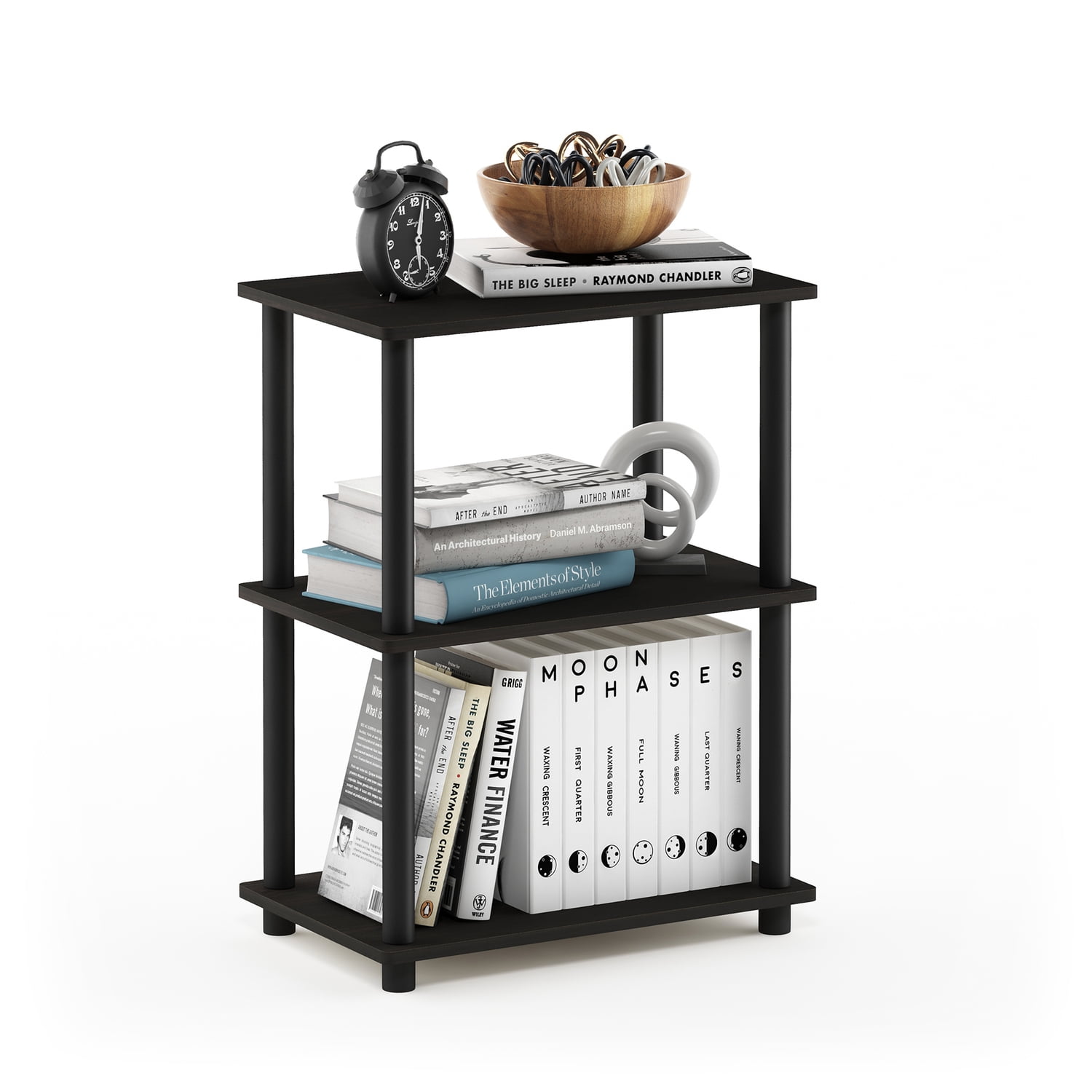 Furinno Turn-N-Tube 3-Tier Storage Shelf Bookcase, Multiple Colors