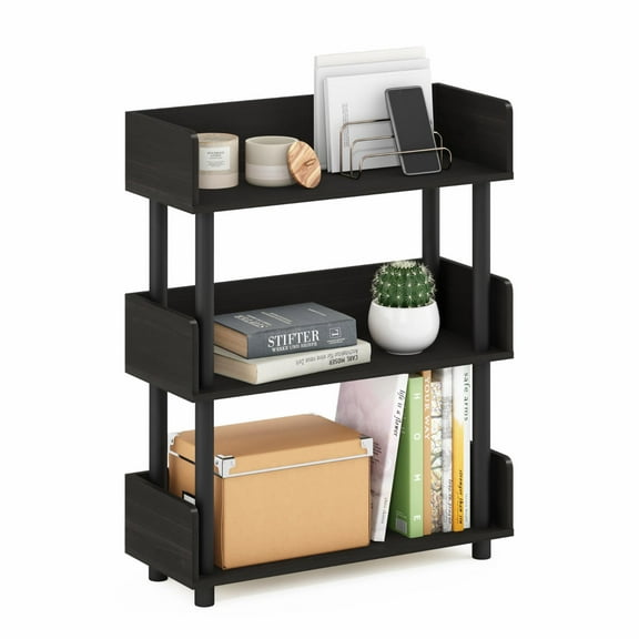 Furinno Turn-N-Tube 3-Tier Toolless Freestanding Multipurposes Display Rack, Espresso
