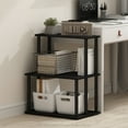 thumbnail image 1 of Furinno Turn-N-Tube 3-Tier Toolless Multipurpose Printer Stand Display Storage Shelf, Americano/Black, 1 of 6